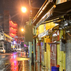 Melaka, China Town at Rain